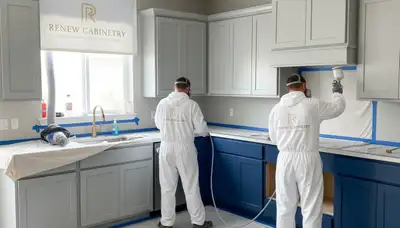 Cabinet painting in Charleston, SC by Charleston Paint Pros for durable coastal kitchen finishes