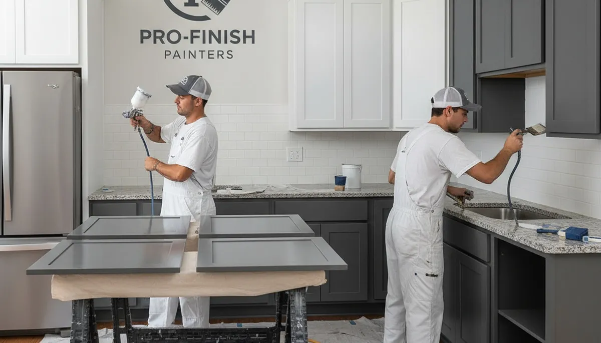 Cabinet painting in Charleston, SC by Charleston Paint Pros for durable coastal kitchen finishes