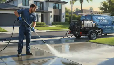 Concrete pressure cleaning in Charleston, SC for driveways and patios with mold and mildew removal