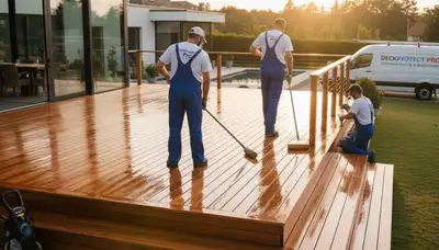 Deck sealing service for Charleston, SC homes to protect wood from sun, salt air, and humidity