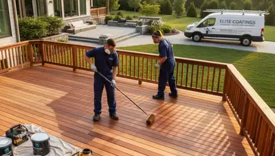 Deck staining service in Charleston, SC by Charleston Paint Pros for wood deck protection and curb appeal