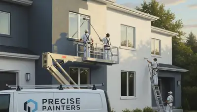 Charleston, SC exterior house painters applying durable siding coating for coastal weather protection