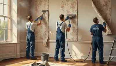 Wallpaper removal in Charleston, SC by Charleston Paint Pros for historic walls and stubborn adhesive cleanup
